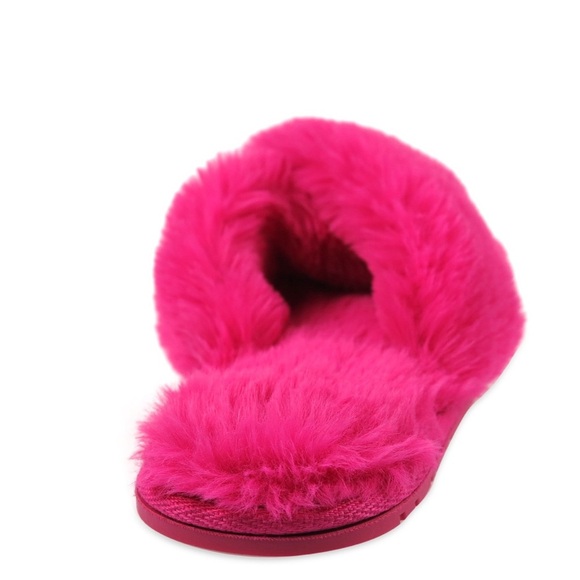 Wonder Nation FUZZY Cross Band Slipper Big Girls 6 Women’s 8 - Picture 4 of 5